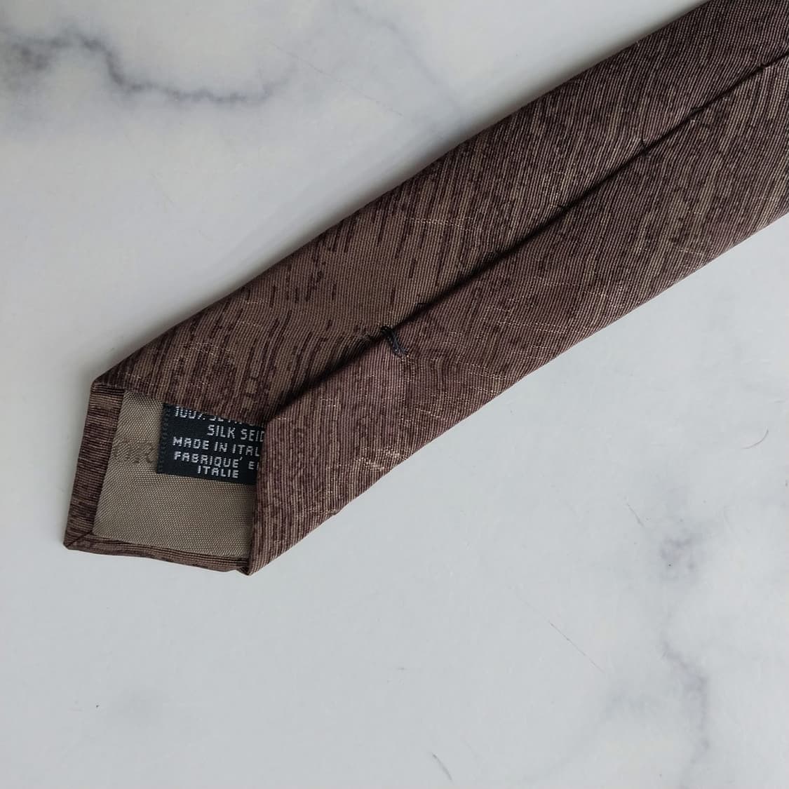 아르마니 꼴레지오니 브라운 패턴 넥타이 9.8cm A등급 K2448 상품이미지8