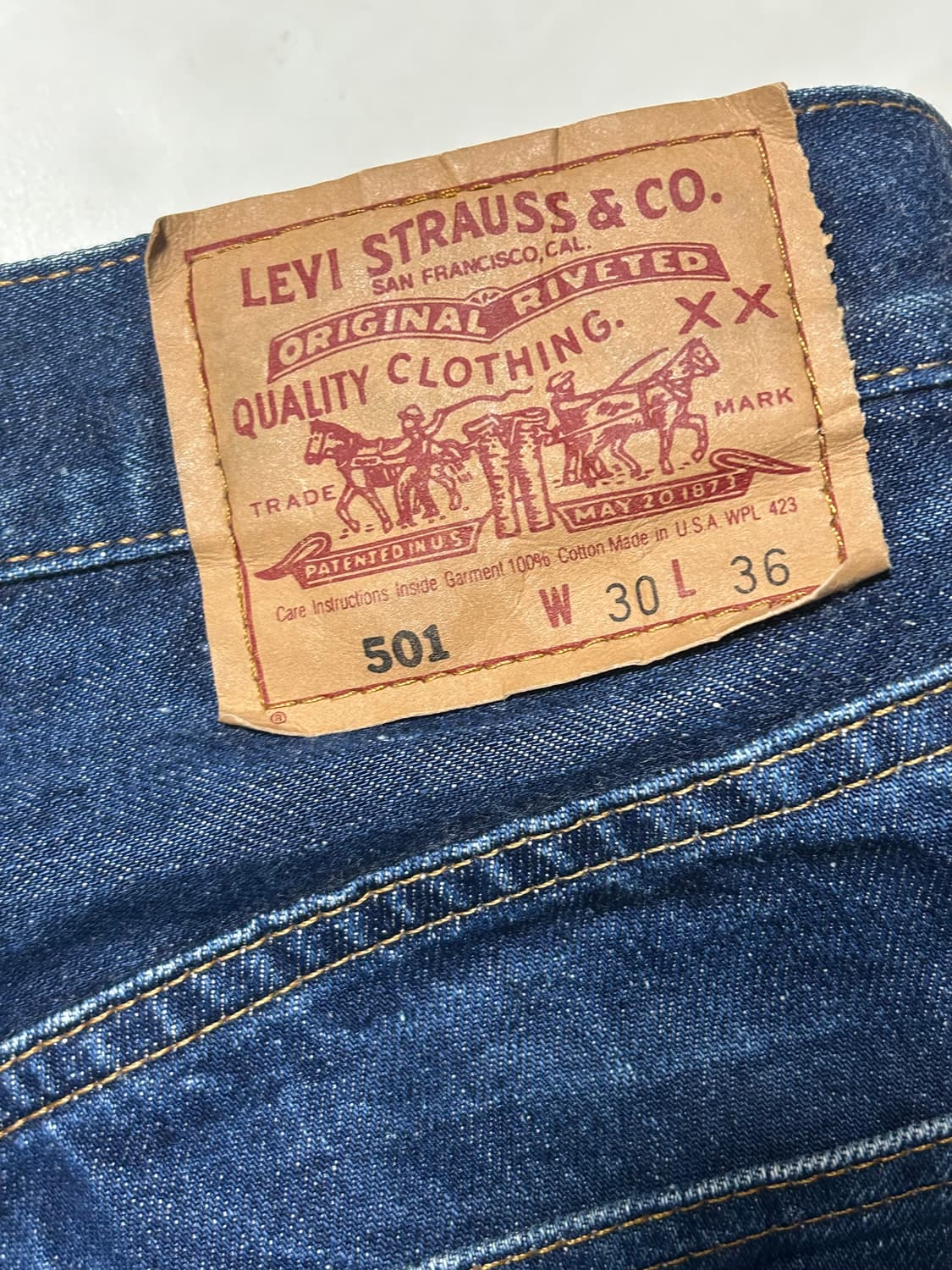 90s 리바이스 501 셀비지 발렌시아 공장 made in USA 상품이미지3