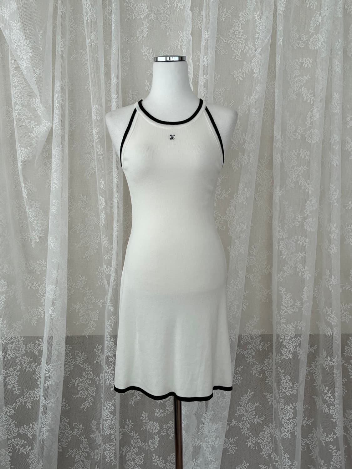 F) 새상품 폴뉴아 홀터넥니트 원피스 아이보리 상품이미지1