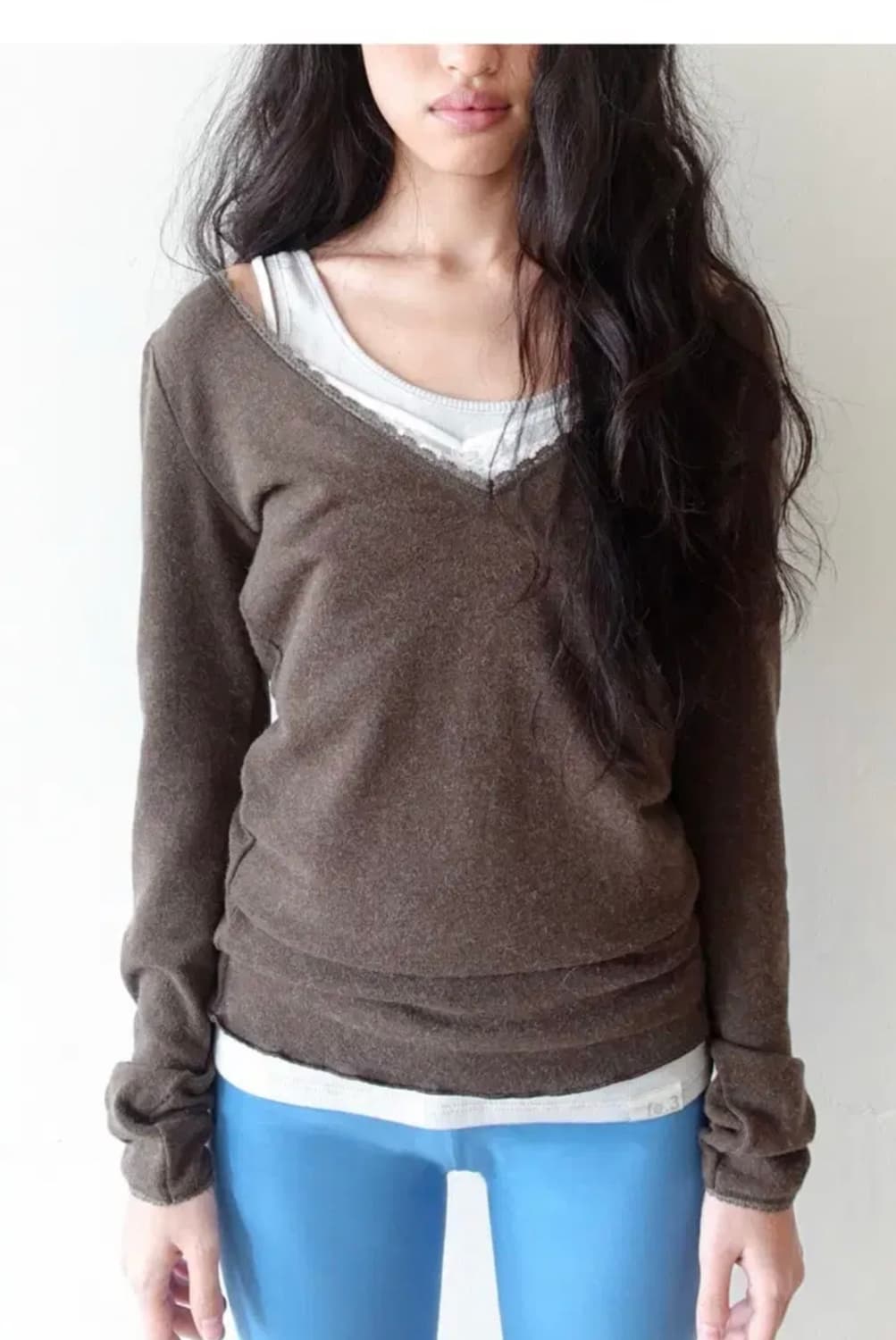 샵페어리 iris long top 카키 상품이미지1