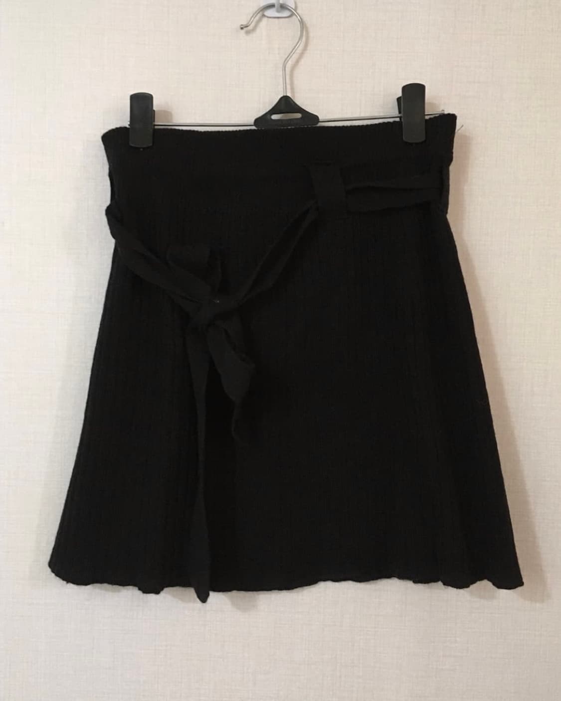 black ribbon knit skirt 상품이미지1