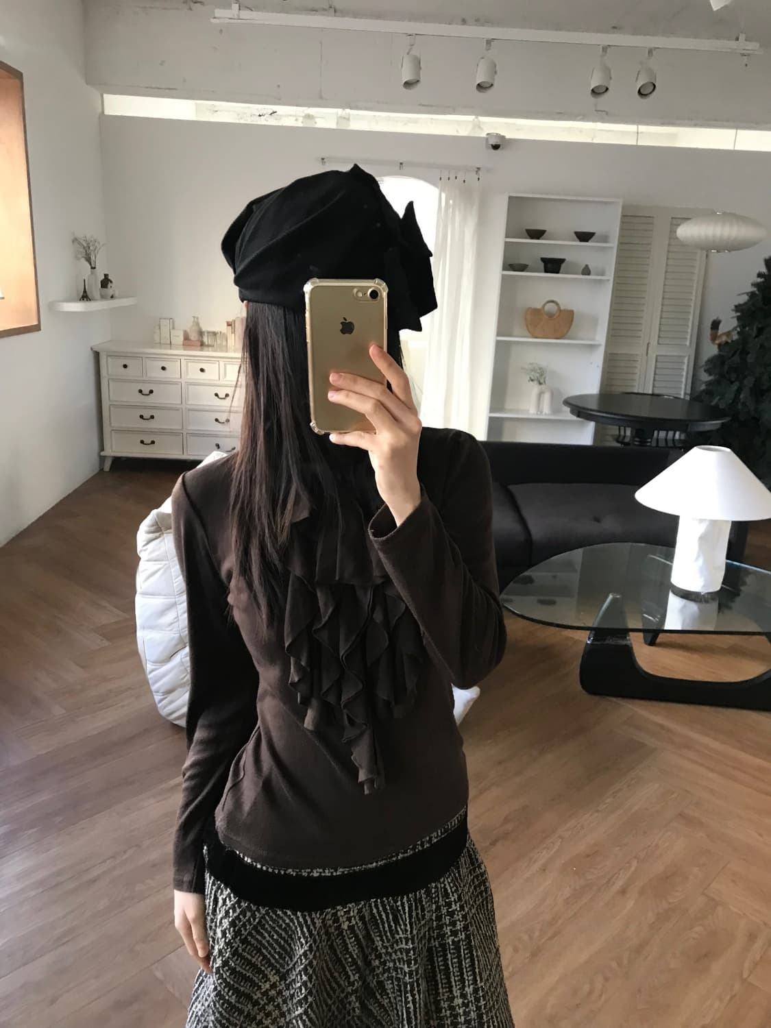 vintage brown frill top 상품이미지6