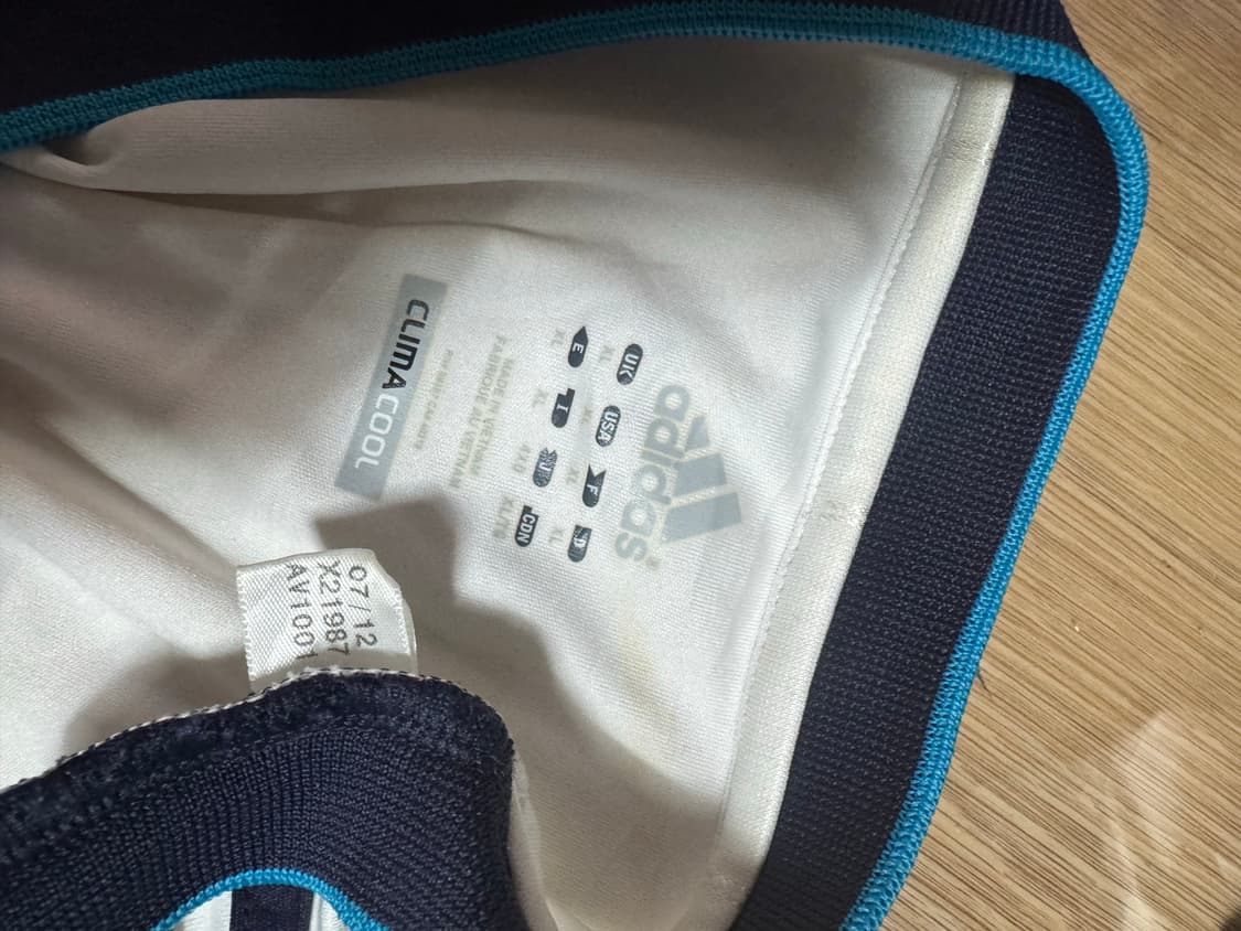 XL 아디다스 레알 마드리드 12-13 홈 유니폼 반팔 노마킹 상품이미지4