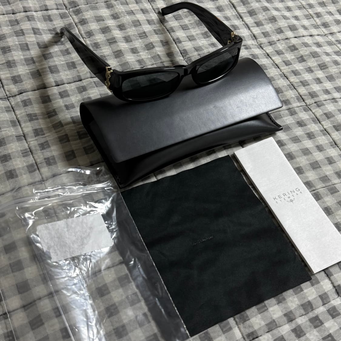 (OS) 생로랑 ysl 로고 렉 탱글 선글라스 블랙 상품이미지3