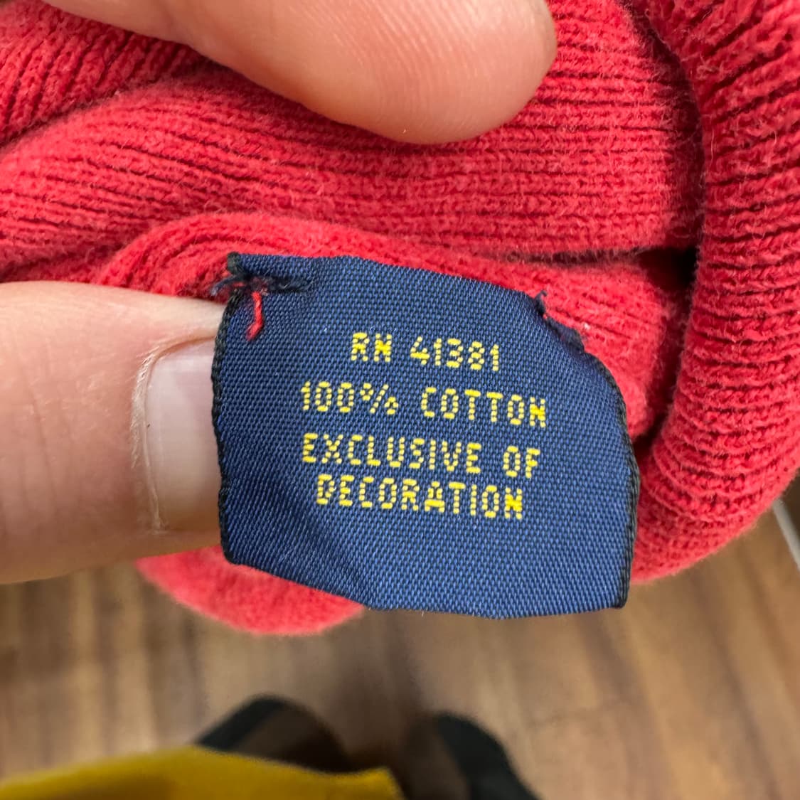 폴로 랄프로렌 니트 스웻셔츠 레드 블랙 포니 로고 포인트 레드 상품이미지7