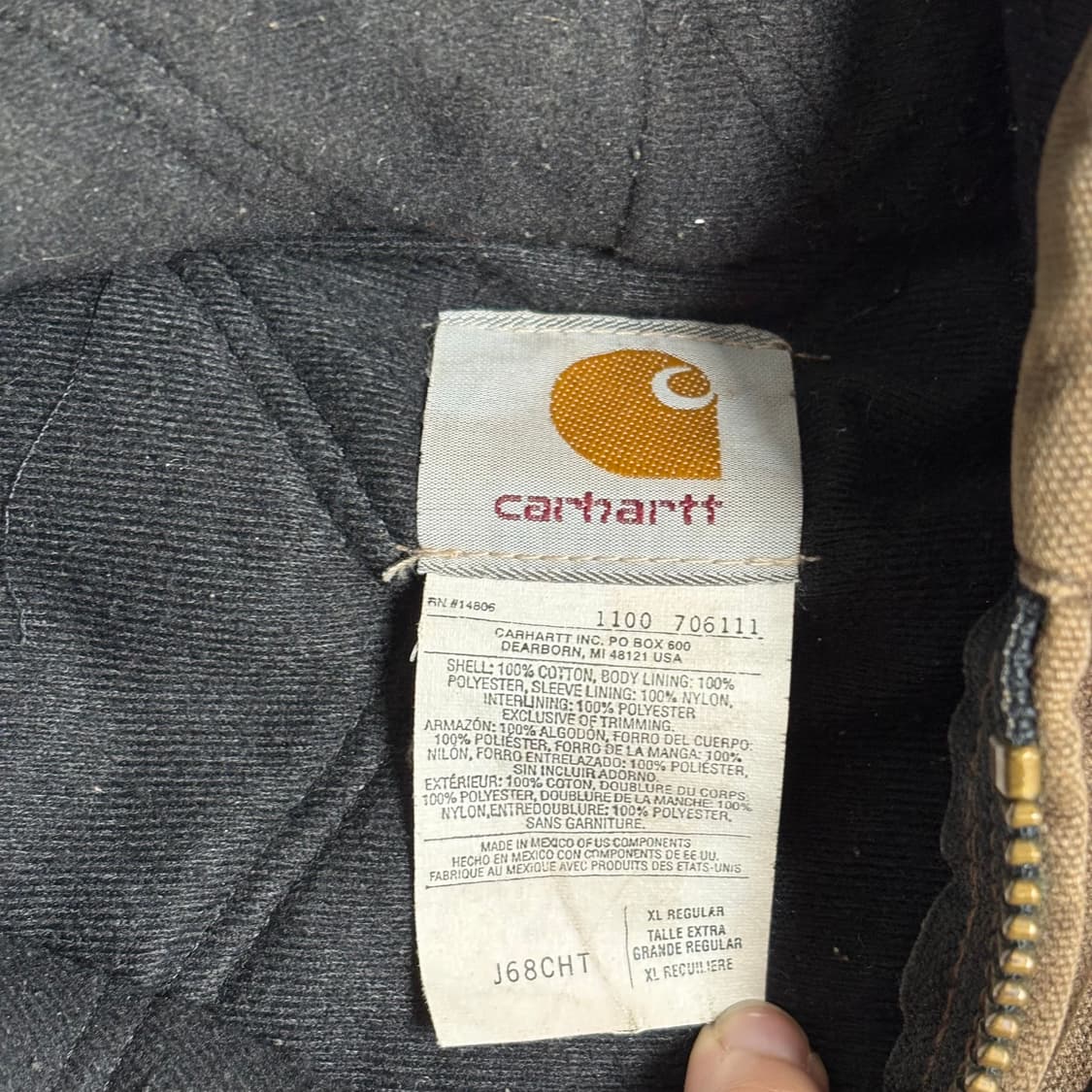 🇲🇽 00s 칼하트 J68 CHT 액티브 자켓 상품이미지7