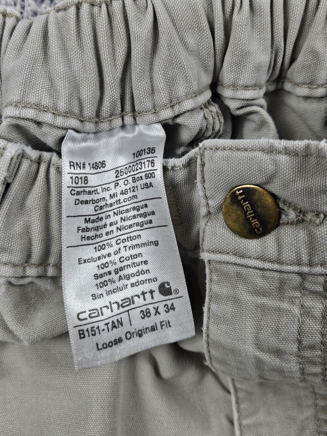 칼하트 밴딩 커스텀 카펜터 워크 팬츠 ( 38X34 ) / 10556 상품이미지7