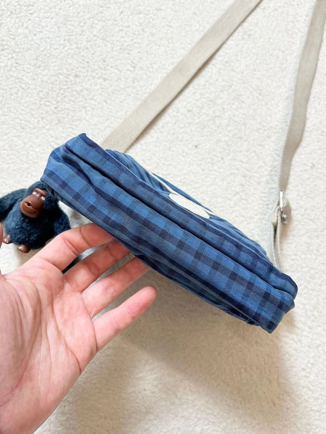 키플링 00's Y2K 체크 고릴라 미니 크로스백 A1751 상품이미지4