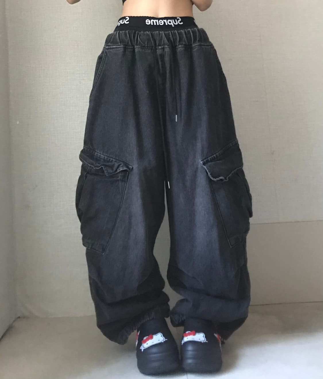 와이드핏 데님카고팬츠 상품이미지2