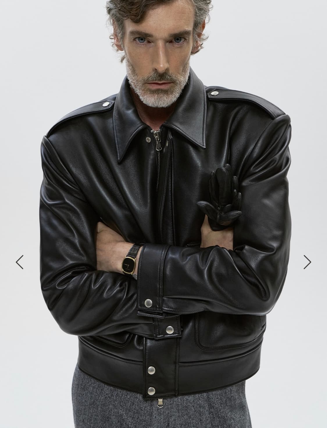 세비지 25fw a2 레더 자켓 L 상품이미지2