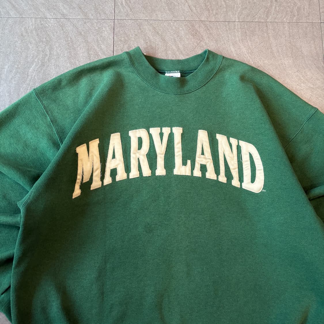 90s 90년대 생산 챔피온 그린 스웻 셔츠 상품이미지3