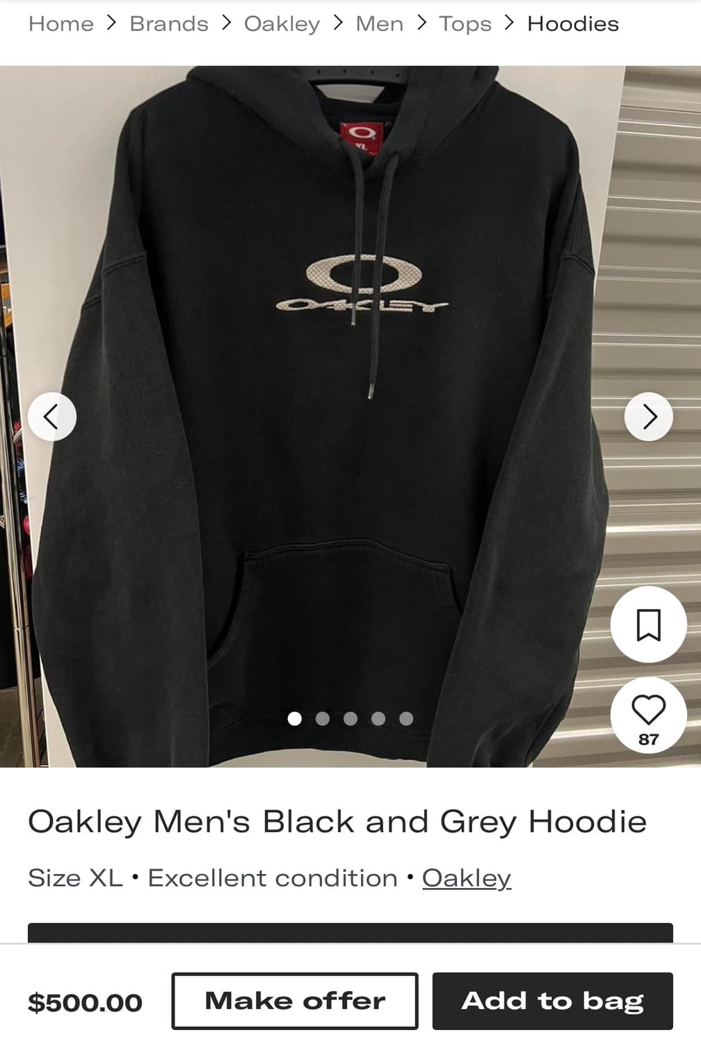 00s 오클리 아카이브 자수 후디 초 희귀 매물 상품이미지5