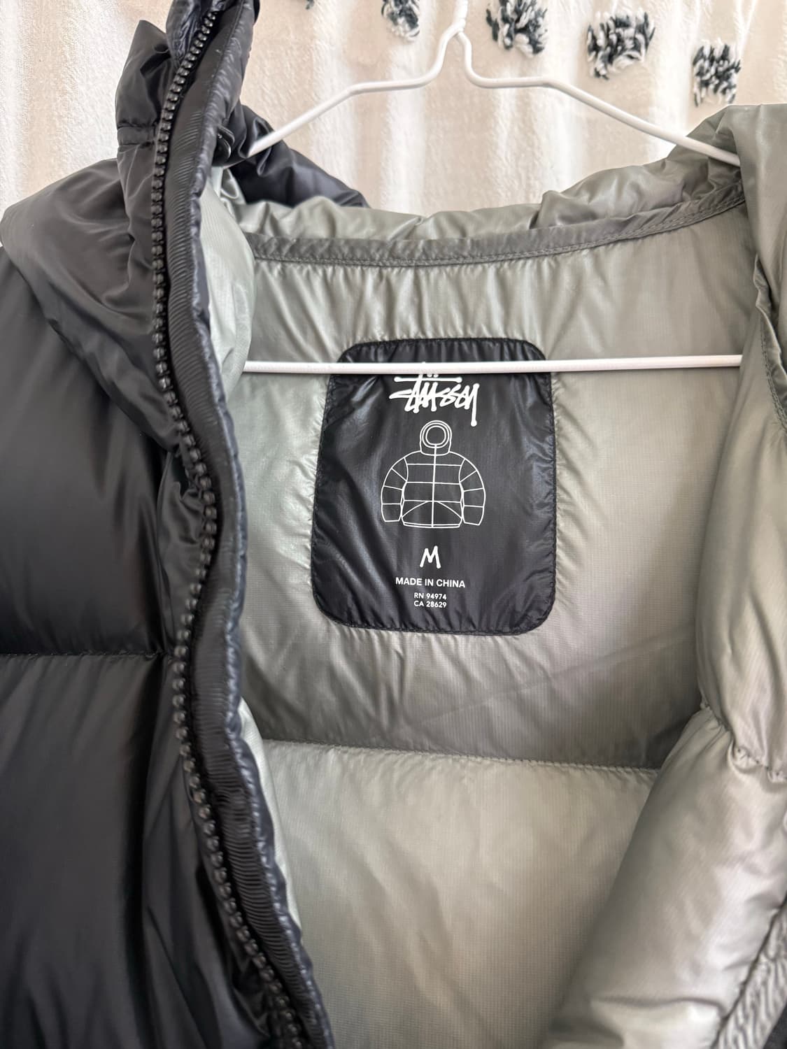 스투시 다운 파카 마이크로 립스탑 팬텀 블랙 M 상품이미지4