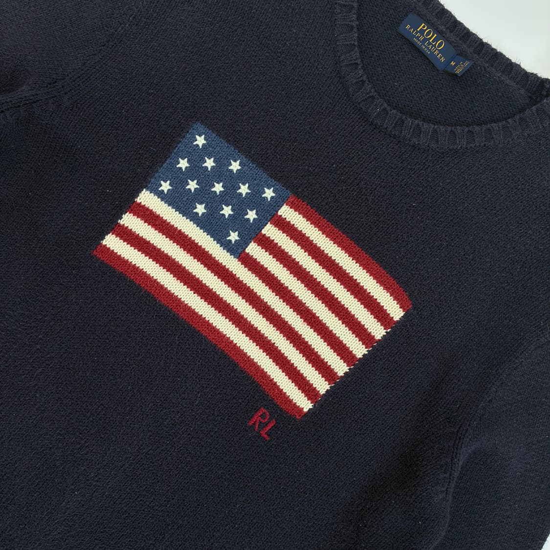 Polo  폴로 랄프로렌 코튼 성조기 네이비 니트  상품이미지3