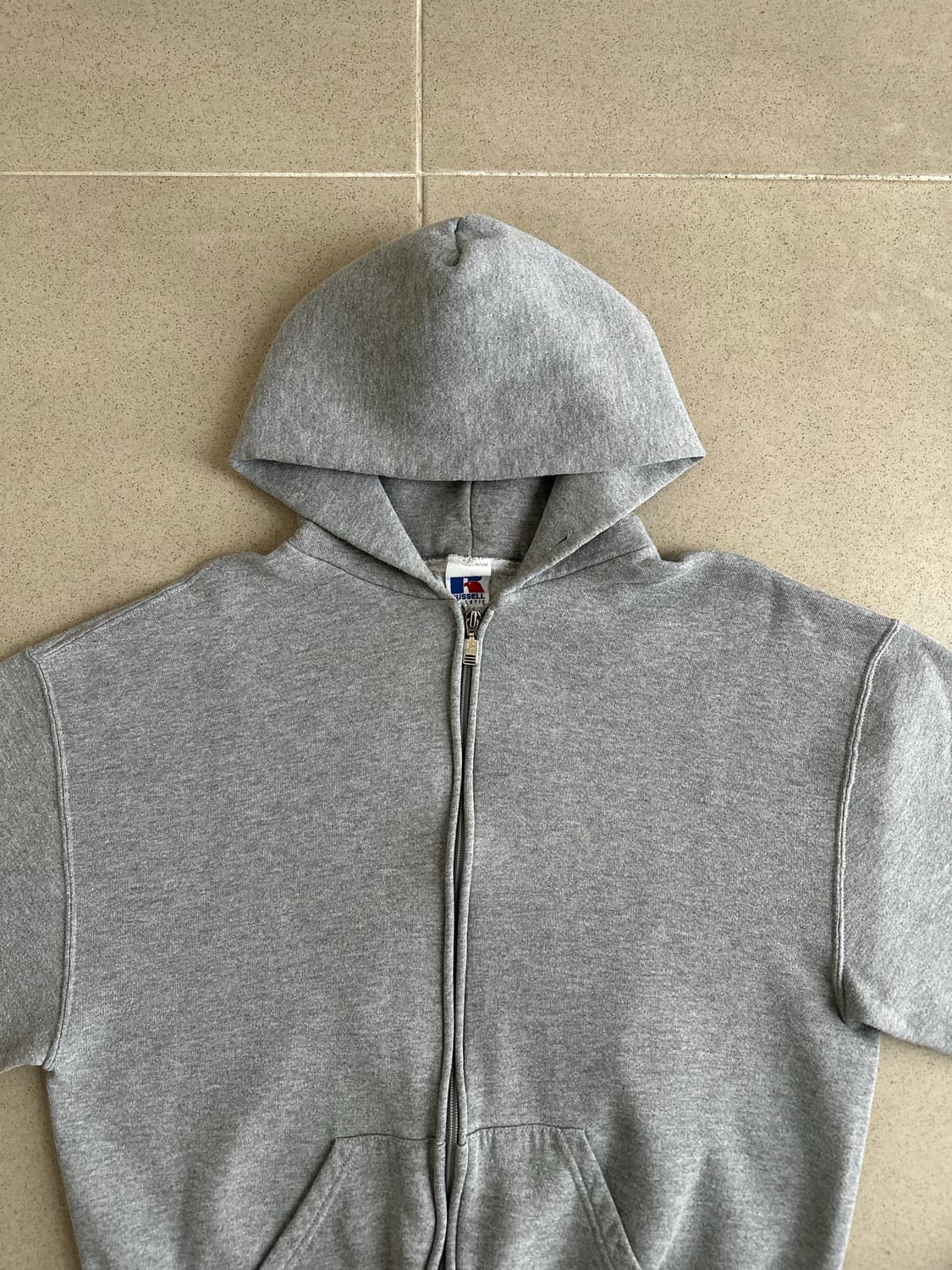 90s 빈티지 러셀 후드집업 그레이 L 상품이미지4
