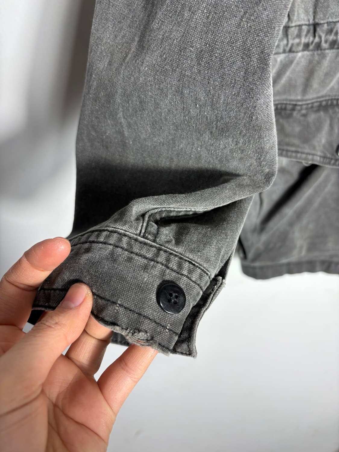 그레이 흑청 데님 셔츠 자켓 상품이미지8