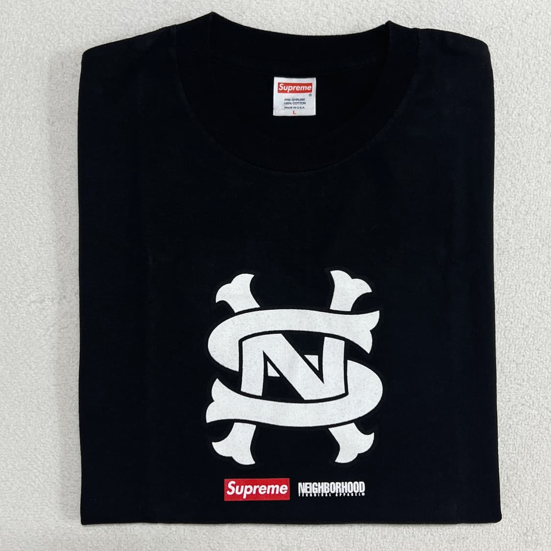 슈프림 07AW 네이버후드 NS로고 티셔츠 블랙 상품이미지5