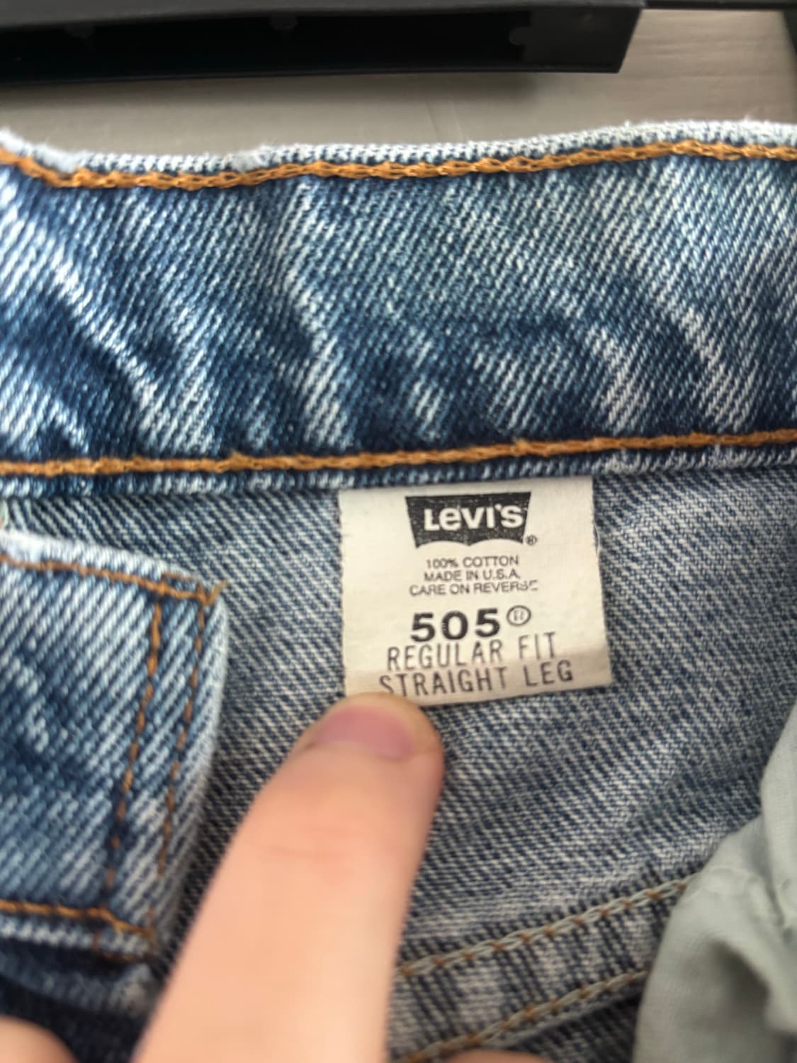 90s made in usa 리바이스 505 스트레이트 오랜지탭 상품이미지6