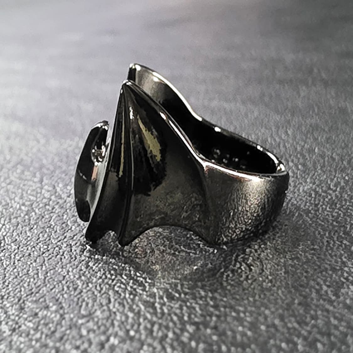 Dark Knight 실버 흑도금 남자 빈티지 배트맨 다크 히어로 반지 상품이미지3