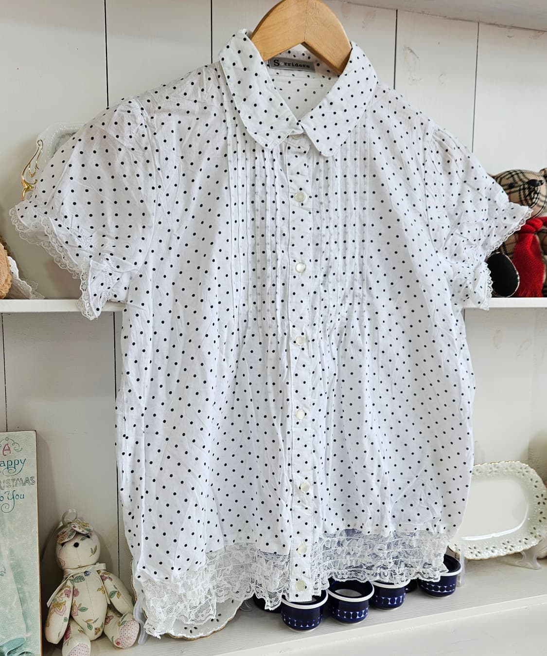 Sorridere도트 레이스 블라우스 상품이미지2