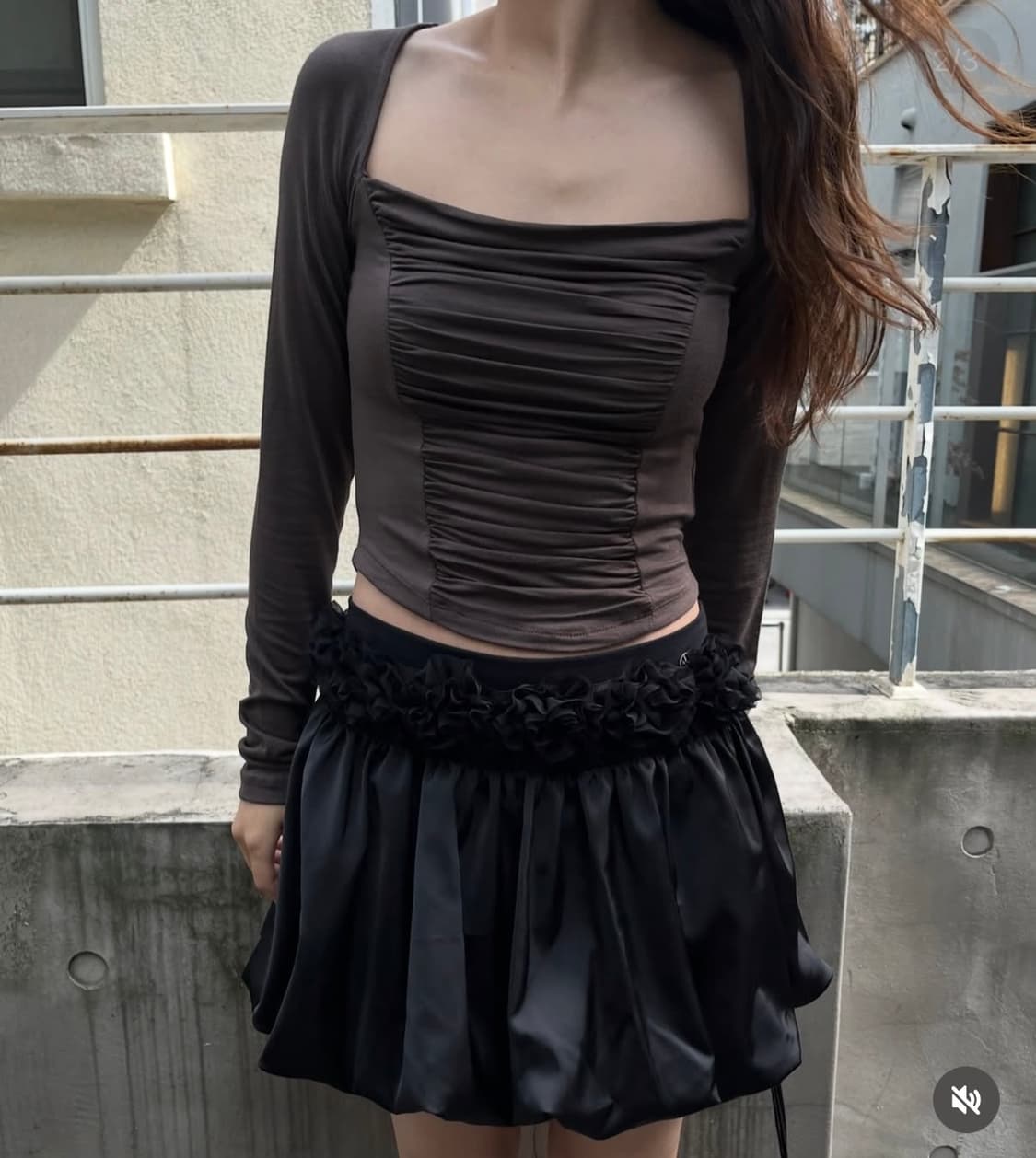 아수라 와이드 스퀘어넥 셔링 티 새상품! 상품이미지1