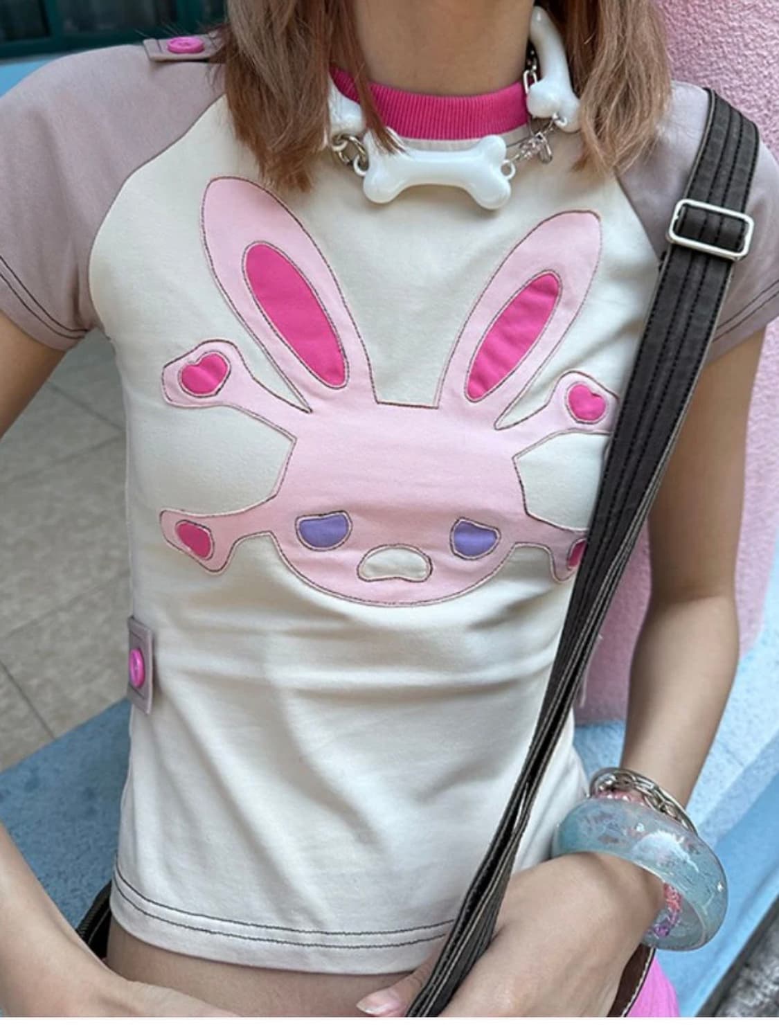 씨피어스 Cfierce 스컬 래빗 티셔츠 상품이미지2