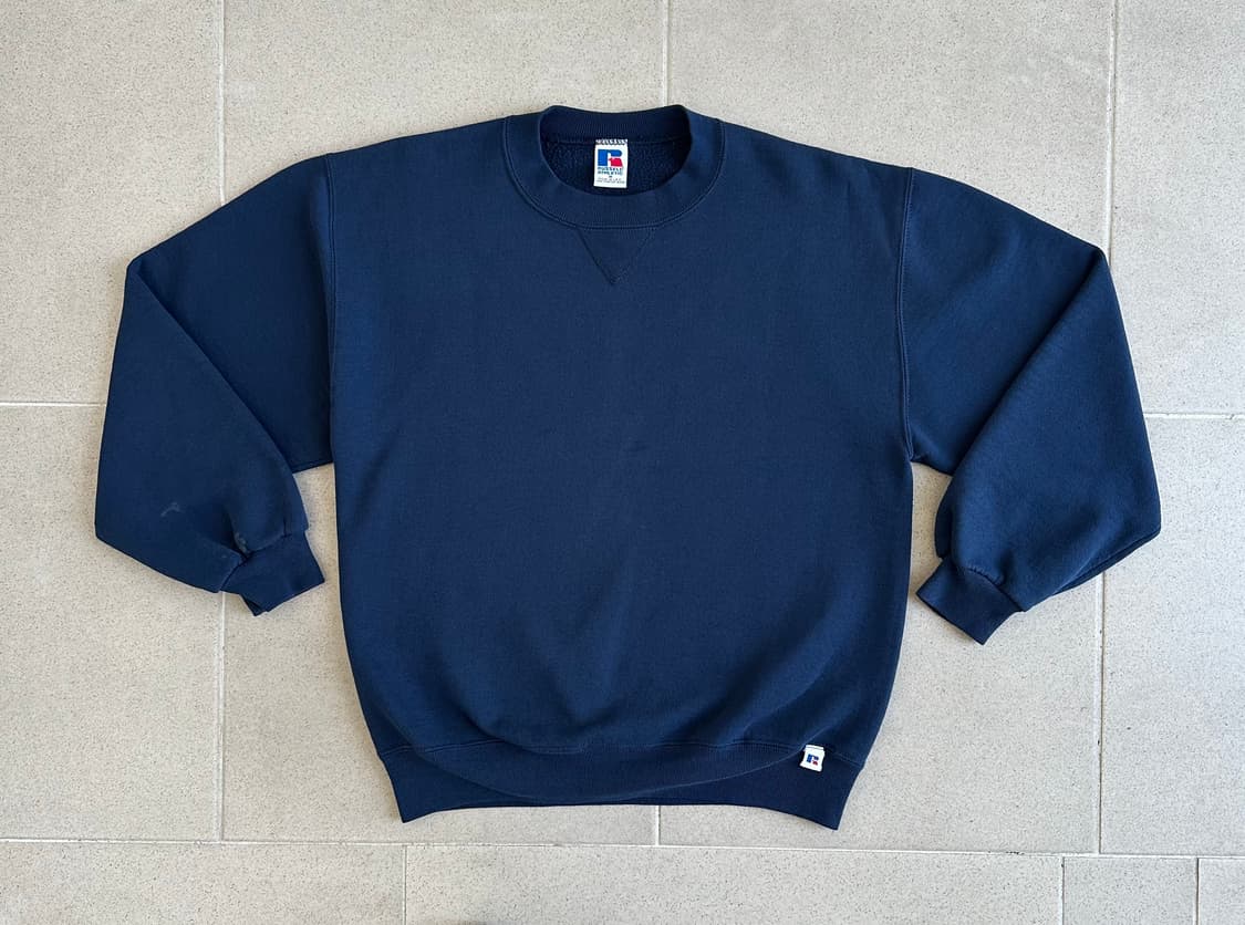 90s 빈티지 러셀 스웻셔츠 네이비 M USA 상품이미지1