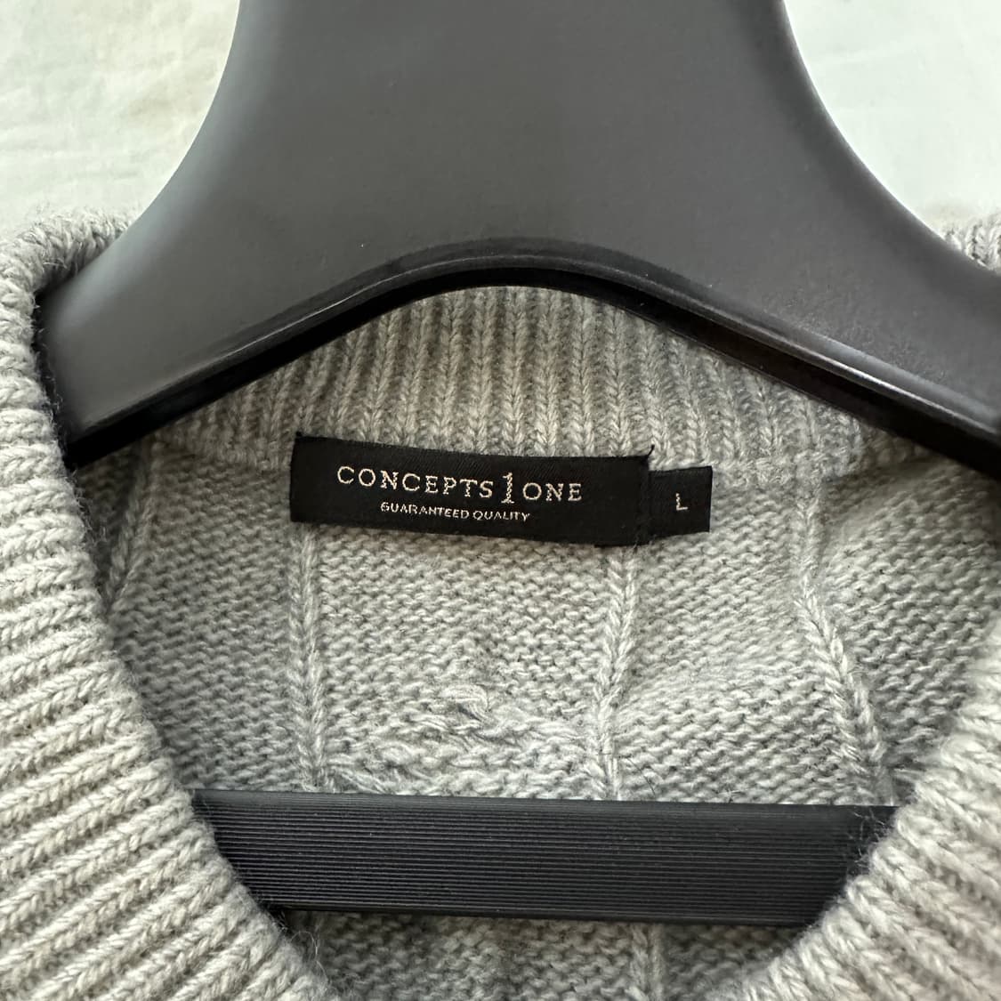 컨셉원 회색 꽈배기 니트 L 상품이미지3
