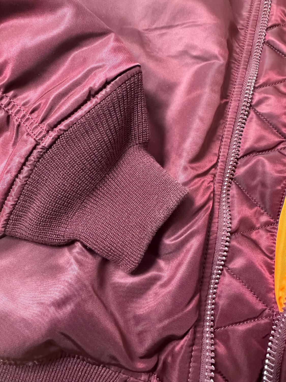 알파인더스트리 ma-1 s사이즈 버건디컬러 상품이미지2