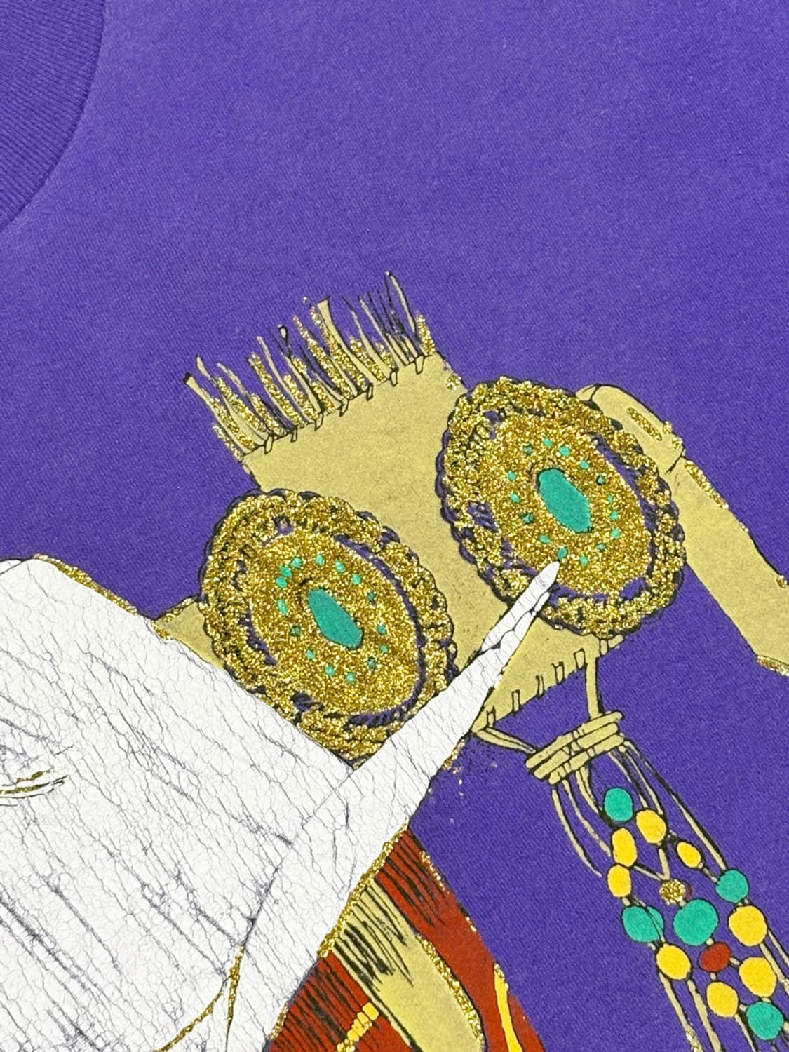 XL)90s 헤인즈 빈티지 카우보이 티셔츠 Made in USA 상품이미지3