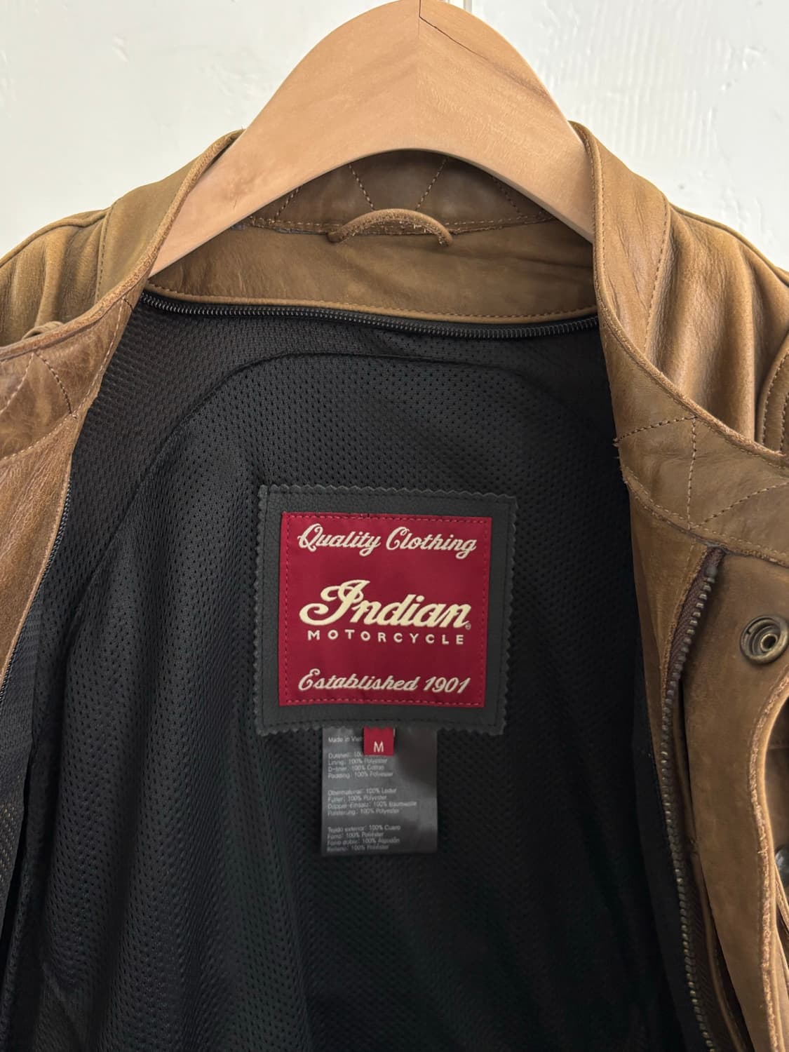 Indian Motorcycle 인디언 모터사이클 브라운 레더 자켓 상품이미지8
