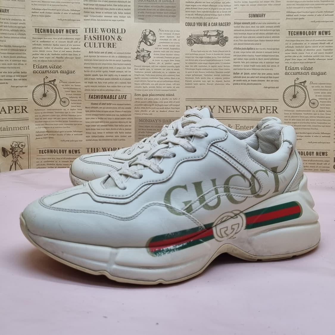 구찌 라이톤 레더 스니커즈 36 220 상품이미지1