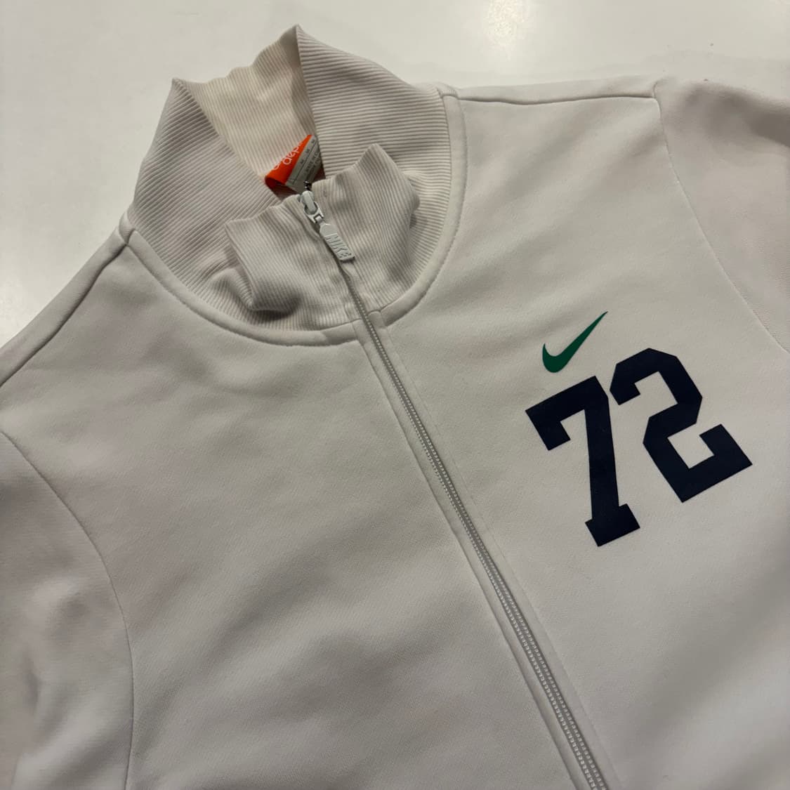 [M] 09s 나이키 72 넘버 트랙 져지 집업 자켓 화이트 D342 상품이미지3
