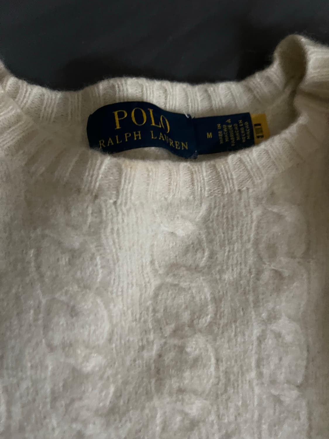 폴로 랄프로렌 아이보리 니트 m 상품이미지3