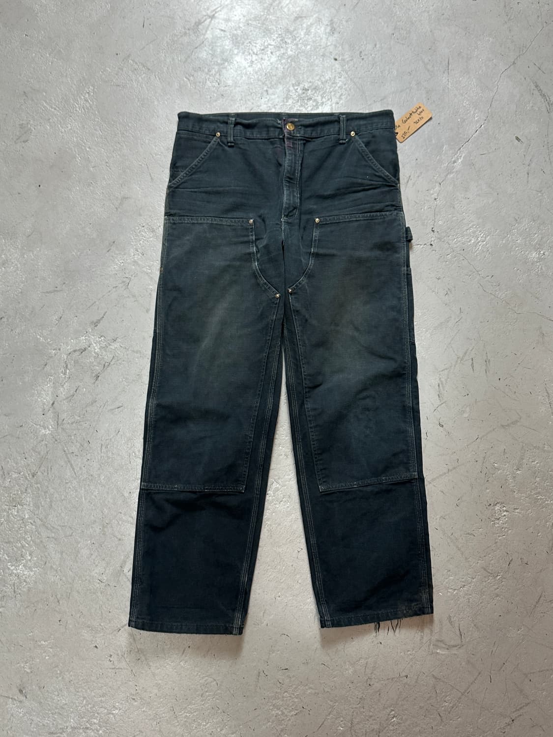 90's OG USA 칼하트 더블니 블랙 칼하트 썩블니 워크팬츠 상품이미지2