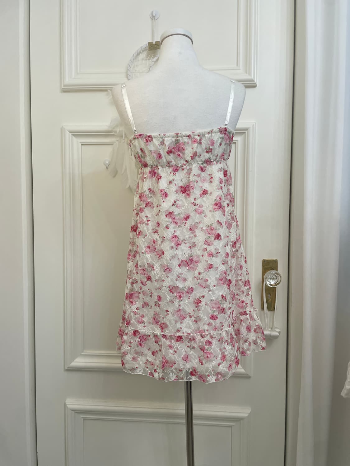 pink flower lace lovely fairy midi opc 상품이미지3