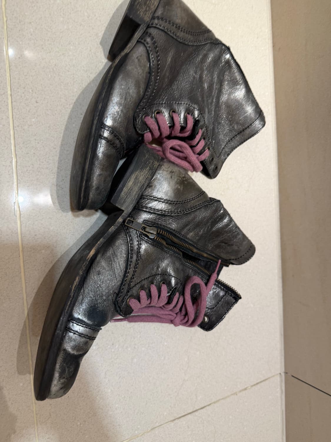 스티븐매든 실버 워커 부츠 240 앵클부츠 구두 디젤 슈슈통 랄프로렌 상품이미지6