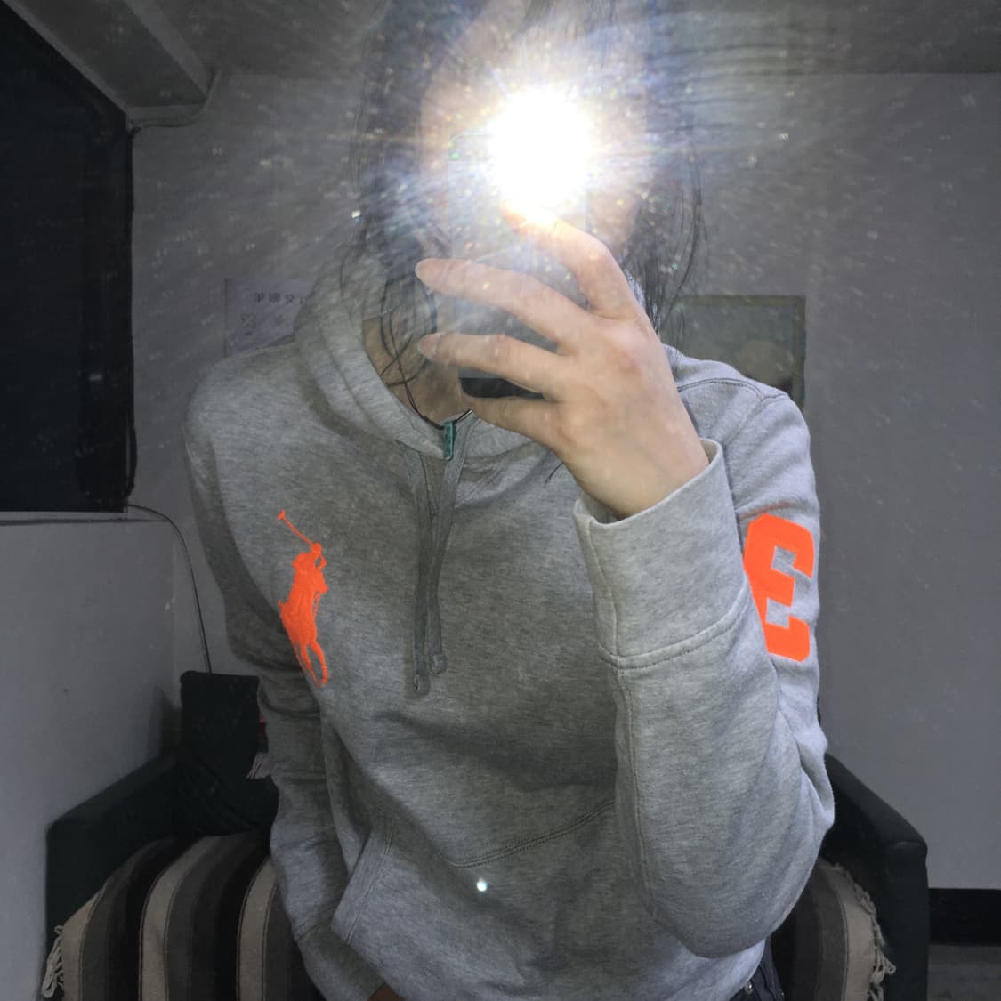 투티/0406 폴로 랄프로렌 빅포니 후드티 그레이 자수로고 스포티 슬림핏 상품이미지1