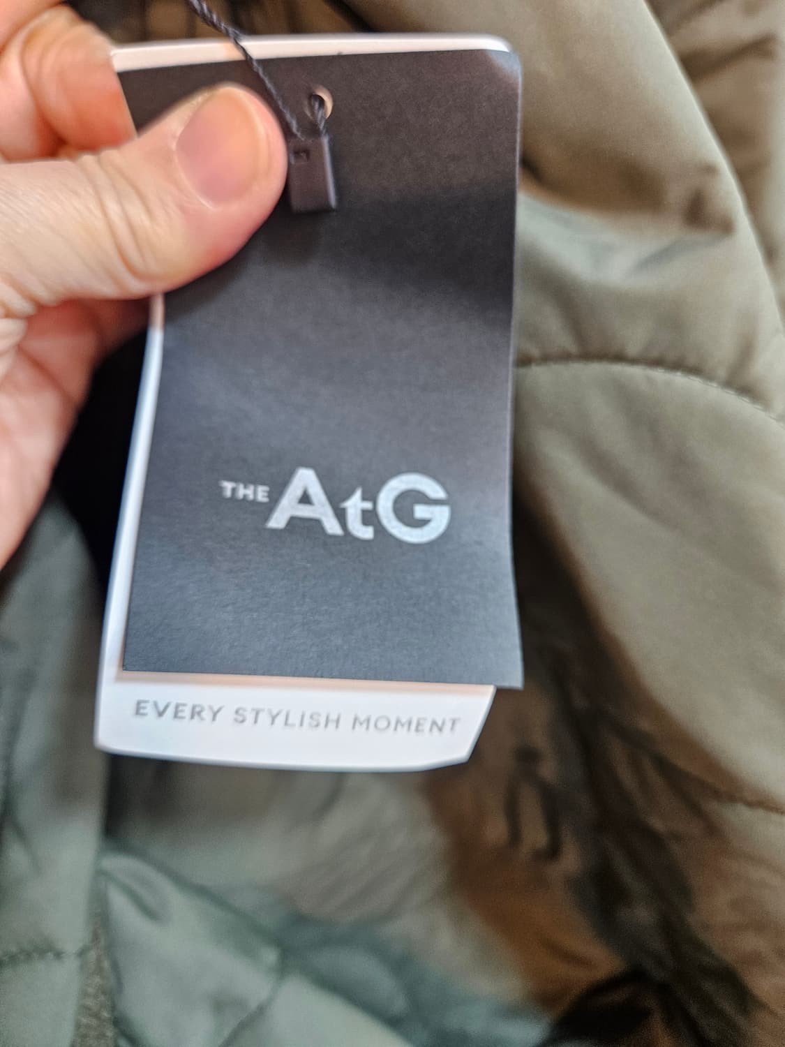 새상품)The AtG 카키 퀼팅 후드 롱 코트 55 상품이미지7