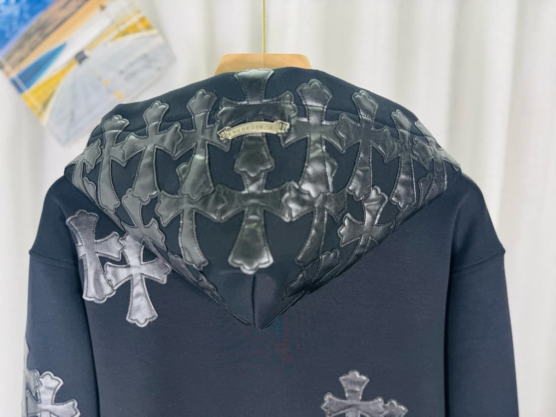 크롬하츠 레더 패치 후드집업 상품이미지7