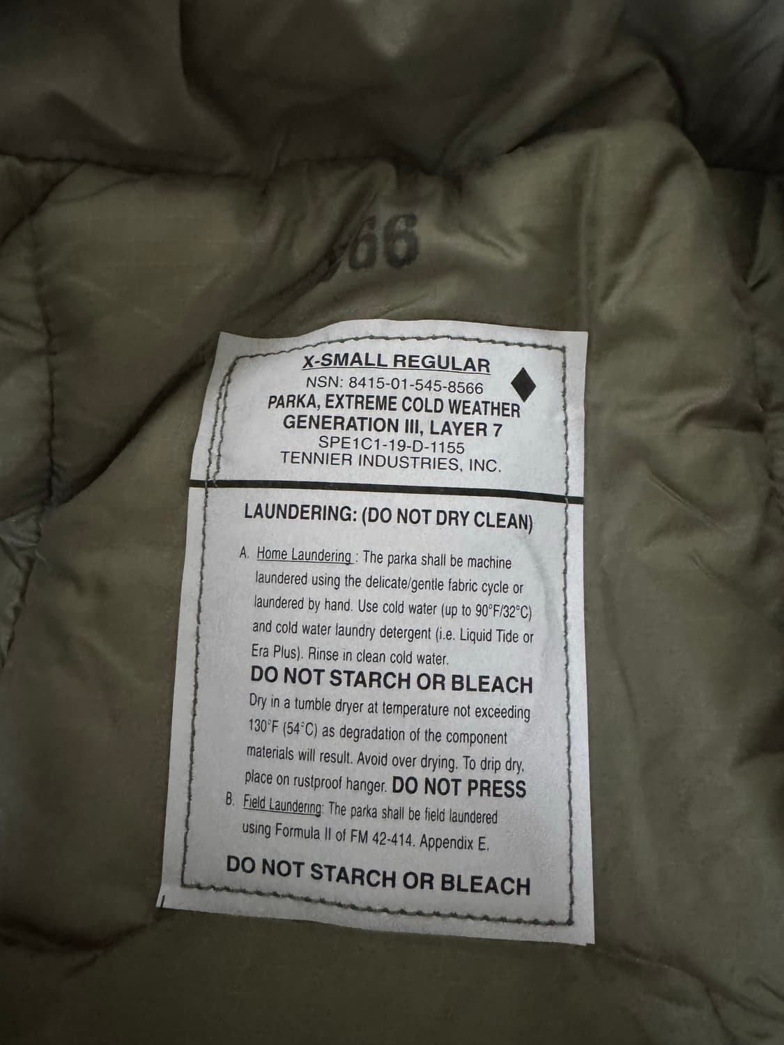 미군 프리마로프트 level7 방한 자켓 XS-R 상품이미지5