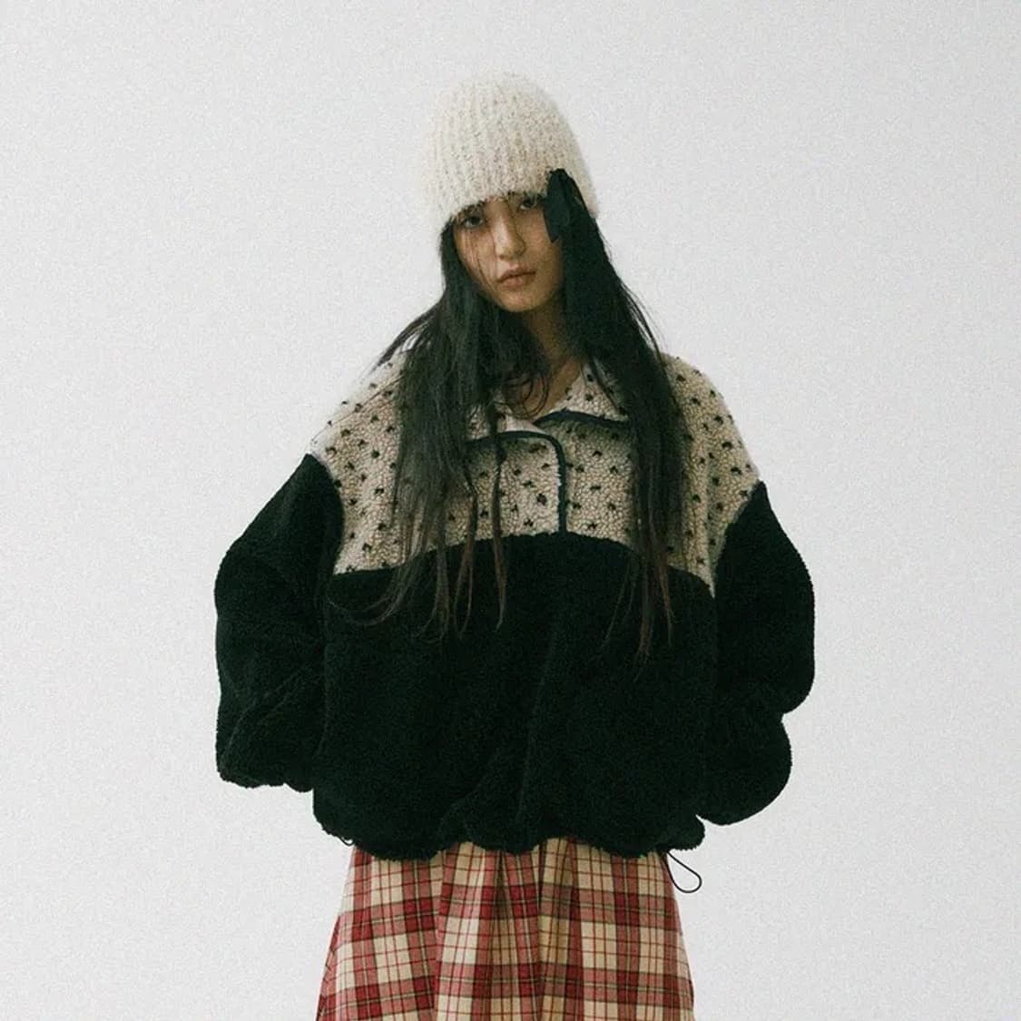 호쿠스포쿠스 플리스 아노락 Heart dot Fleece Anorak 상품이미지1
