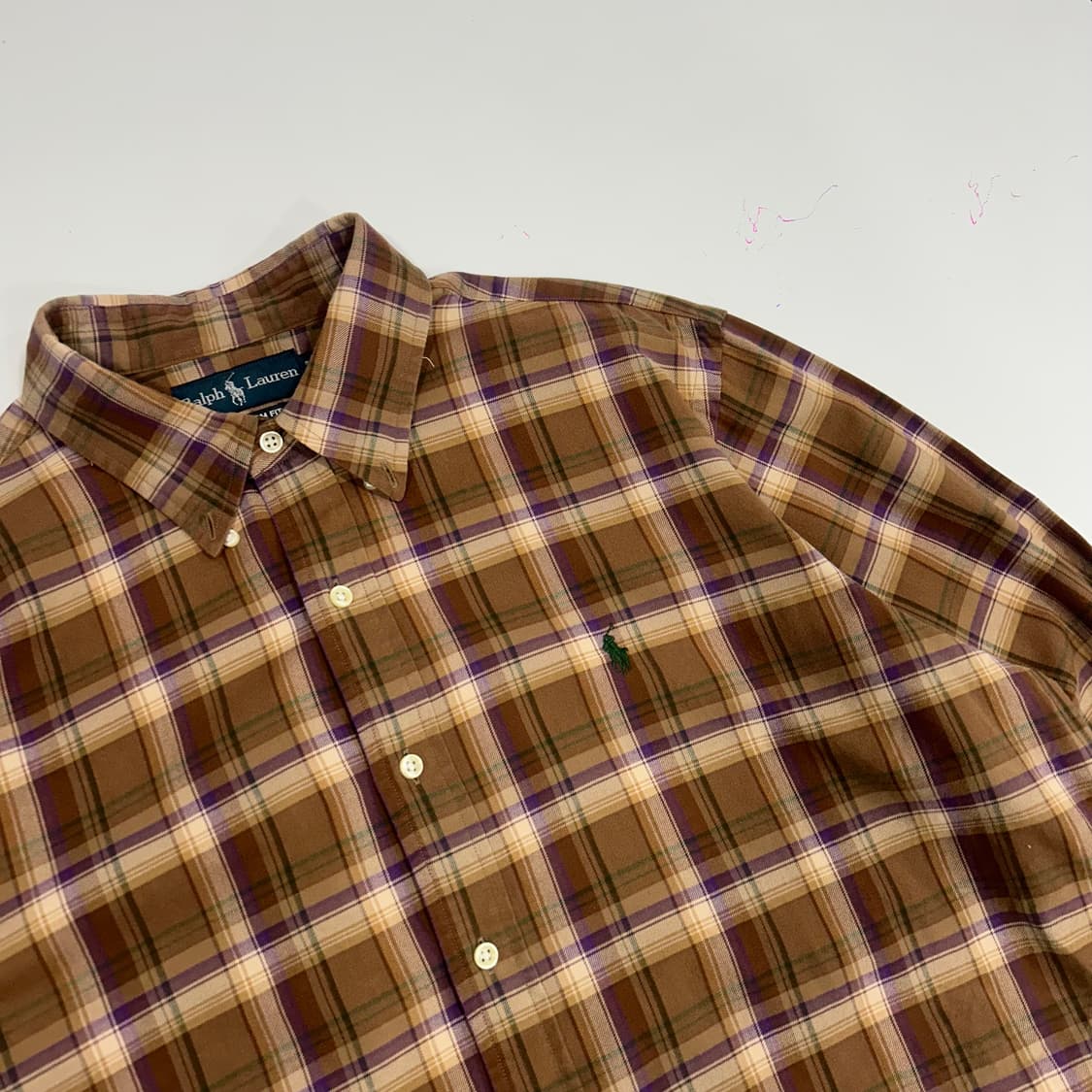 Polo 폴로 그린포니 브라운 체크 셔츠 상품이미지4