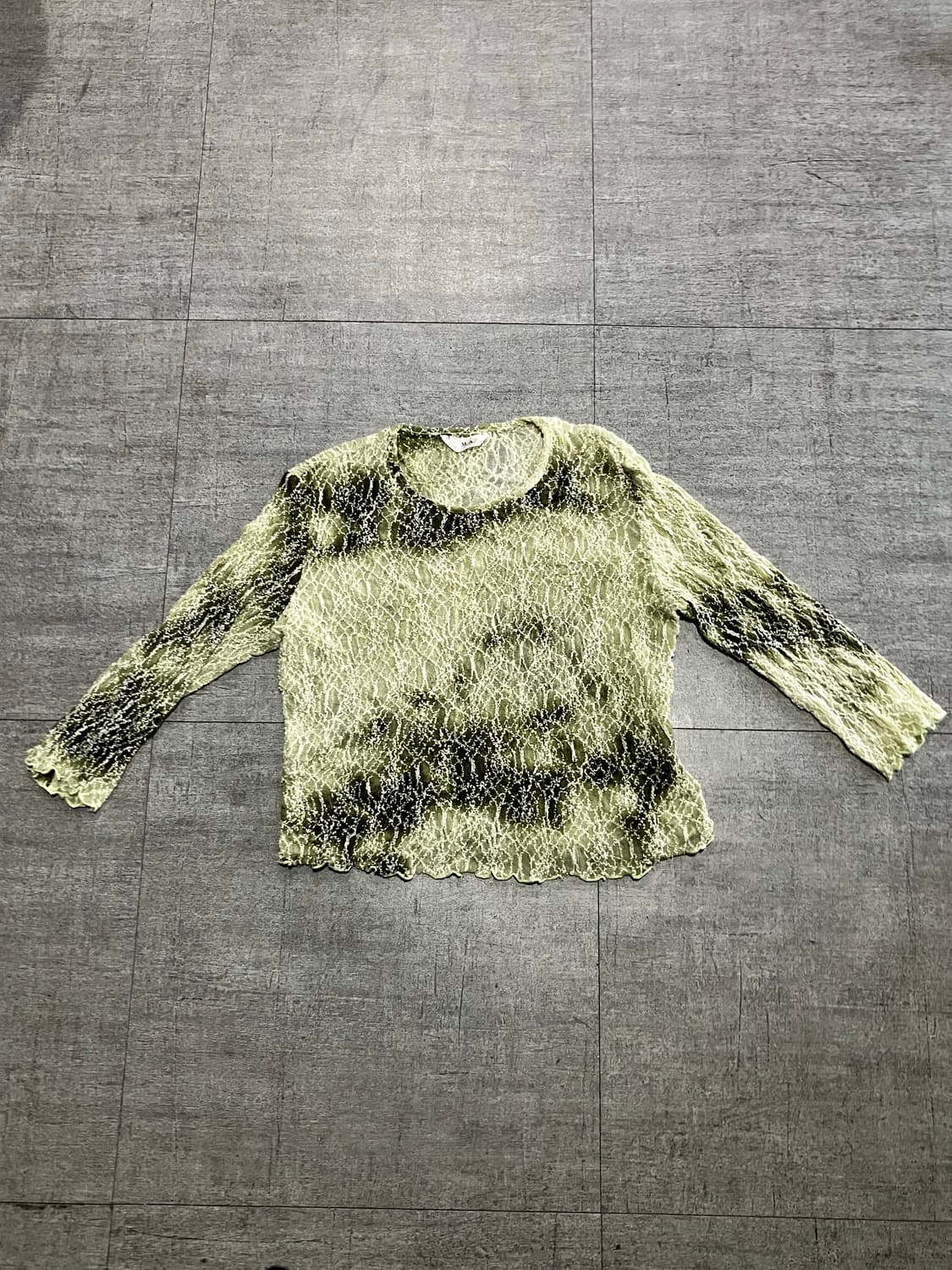 일본빈티지 Ma 달천깔페어리 보헤미안 네트 롱슬리브 긴팔티셔츠 상품이미지1