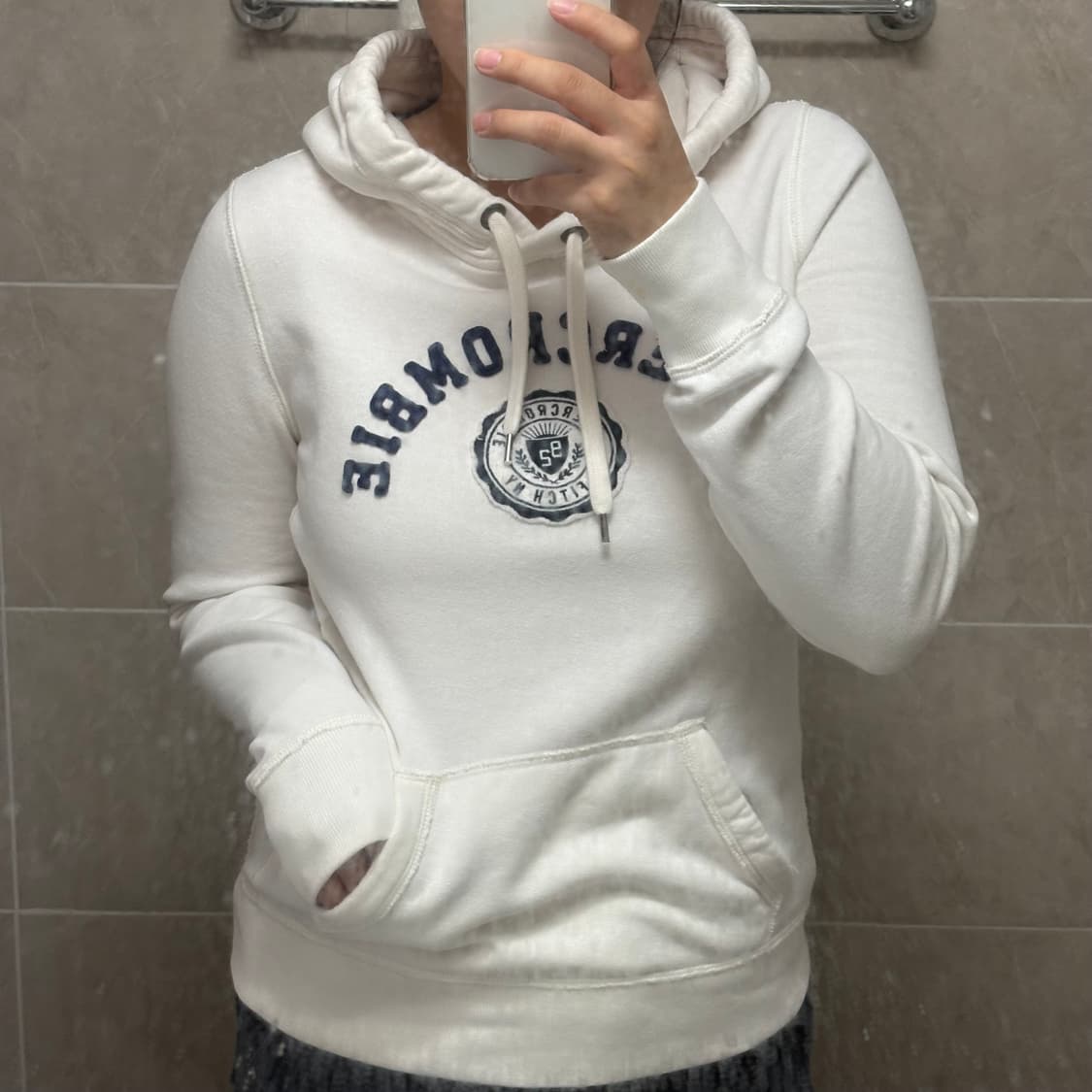 아베크롬비 아이보리 후드티 L 상품이미지6