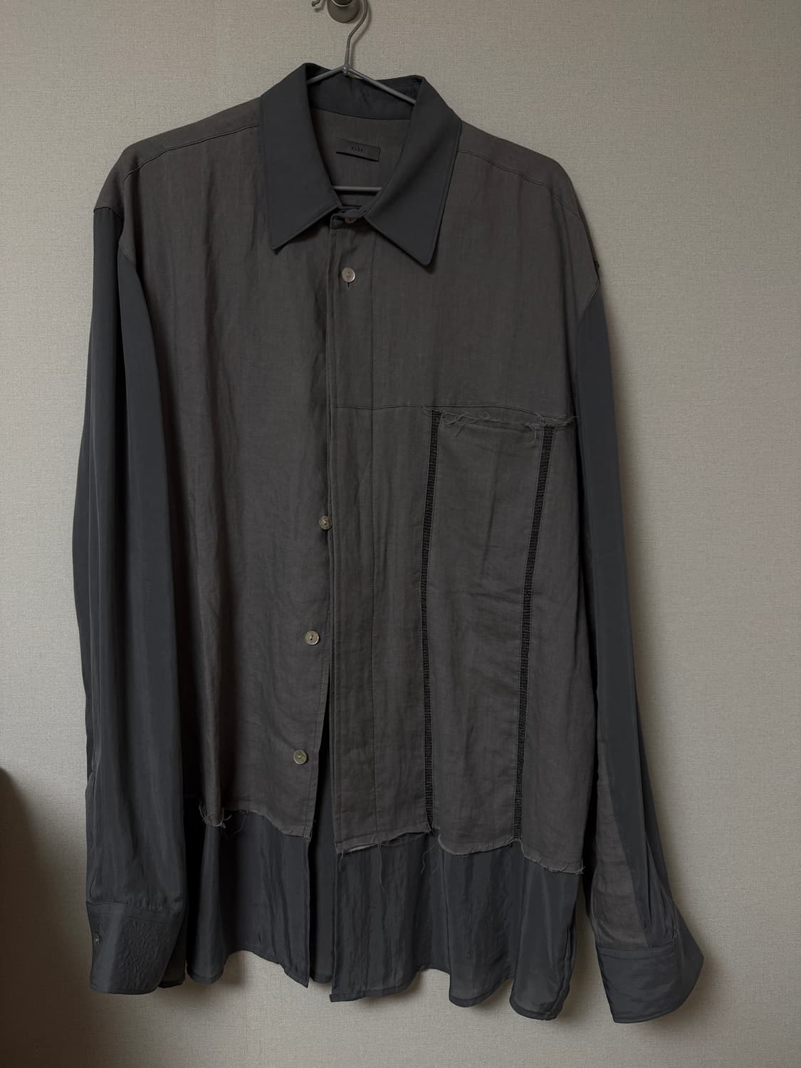 XLIM 엑슬림 EP.5 01 큐프라 릴렉스 핏 셔츠 그레이 상품이미지2