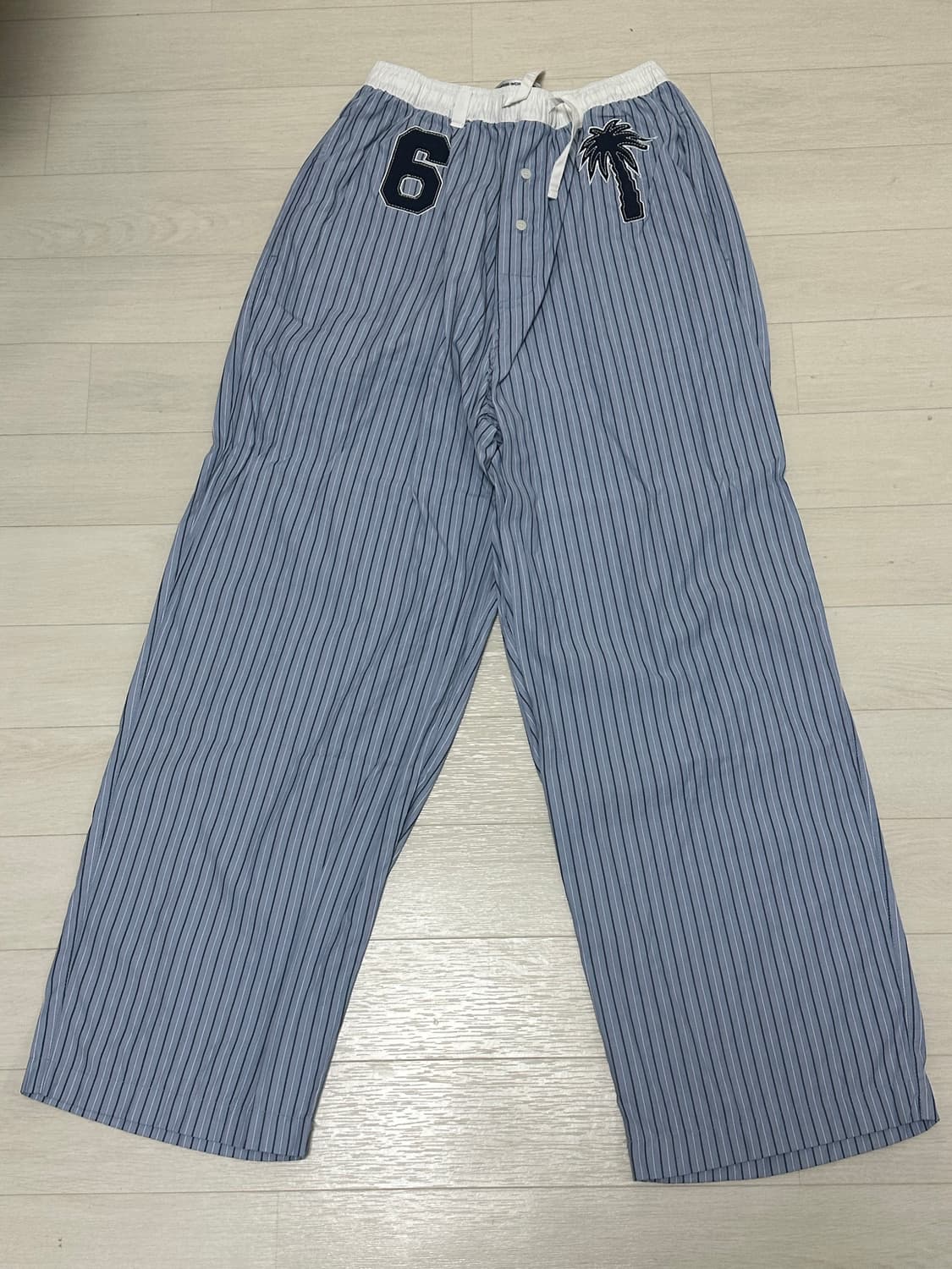 스컬프터 워크업 라이크디스 PJ팬츠 블루 스트라이프 XS 바지 상품이미지6