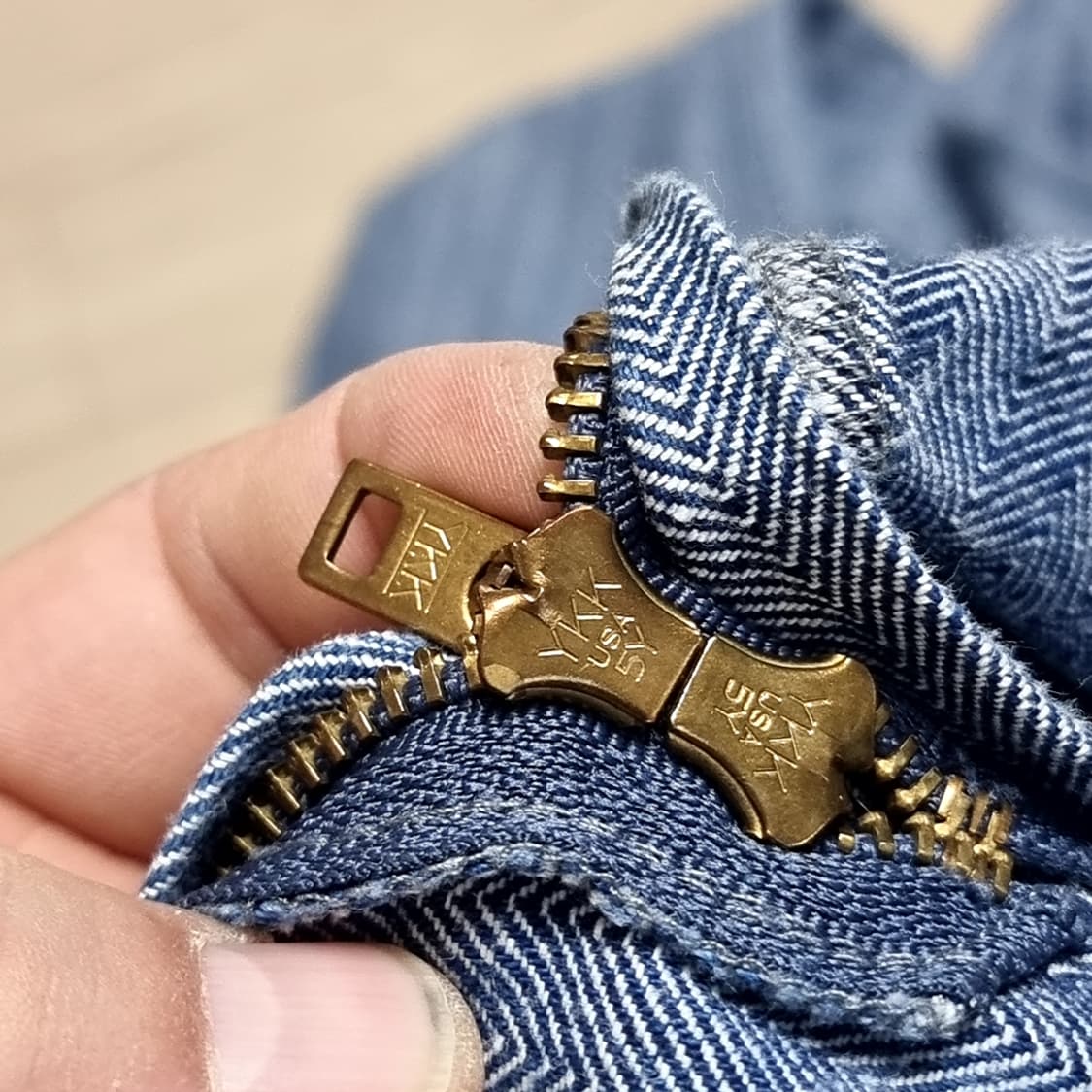 디키즈 블루 헤링본 스트라이프 작업복 점프수트(100) 상품이미지7