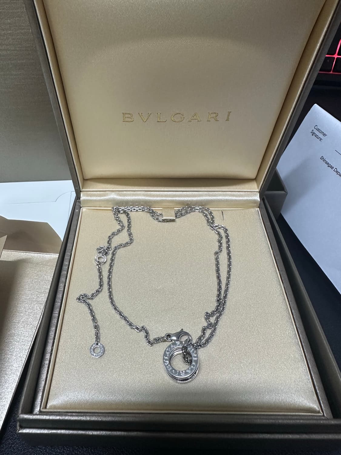 불가리 비제로원 롱화이트 목걸이 상품이미지2