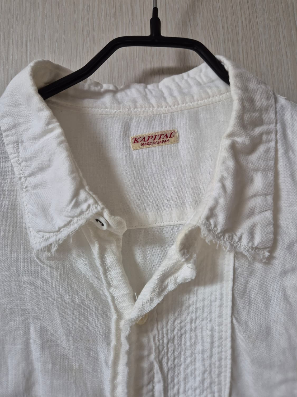 (정품) 캐피탈 패치워크 린넨 셔츠 남방 화이트 3 ( XL) 상품이미지4